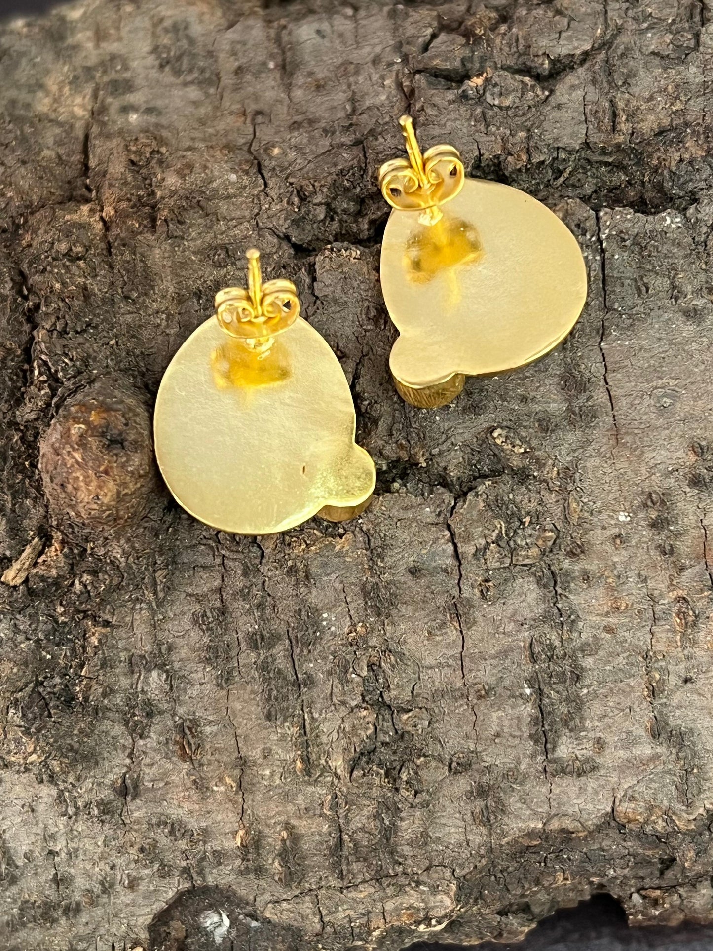 “The Golden Collection” Handmade Natural Dahlia Rose Post Earrings
