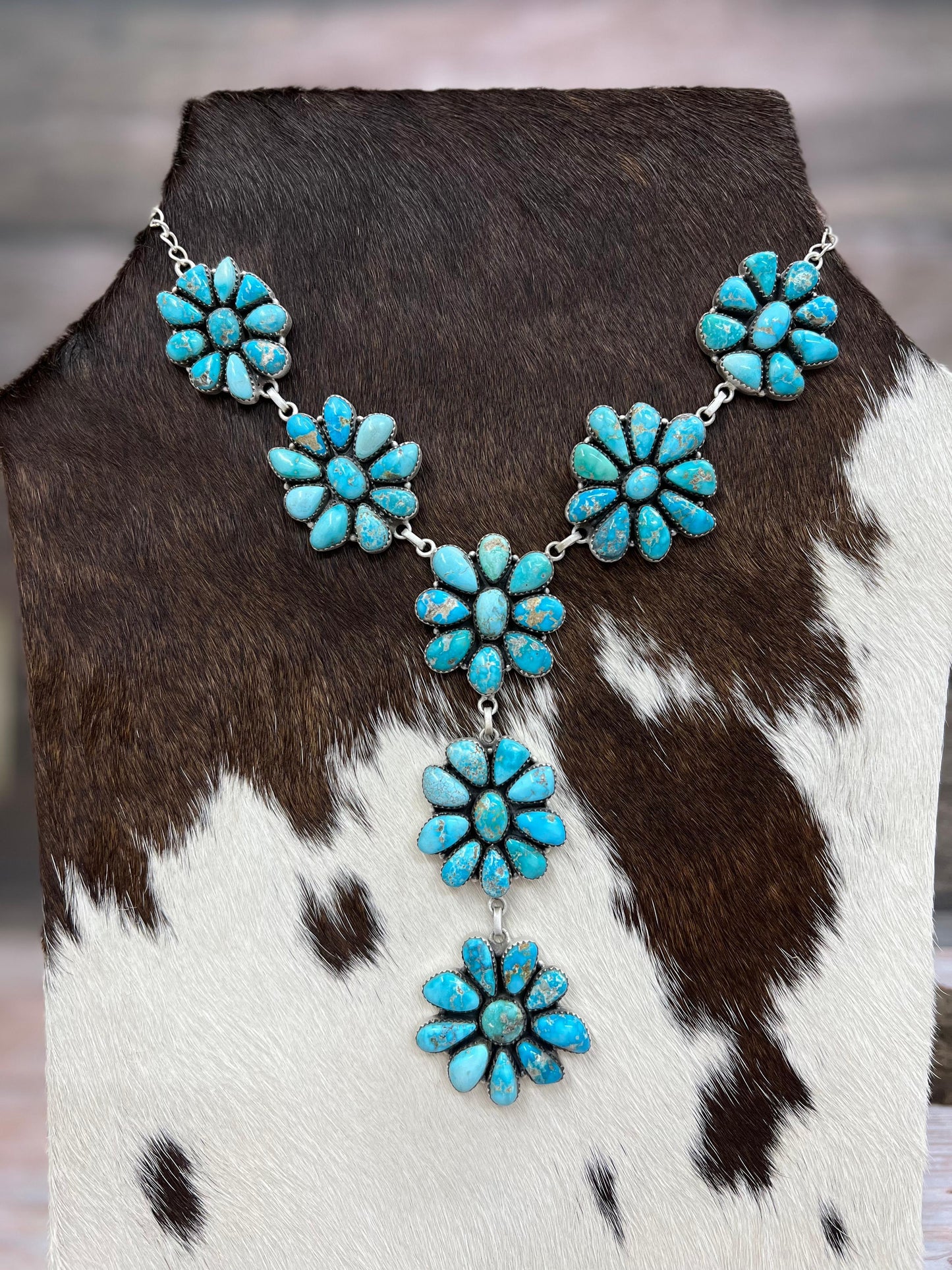 Handmade Sterling Silver Blue Bird Necklace with Signed Nizhoni
