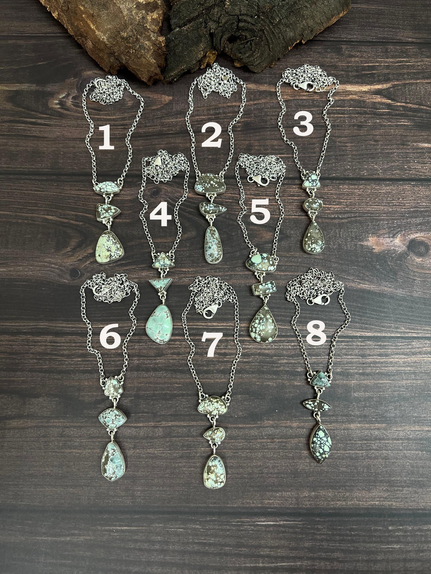 Handmade Sterling Silver Starfox Variscite Necklace Signed Nizhoni