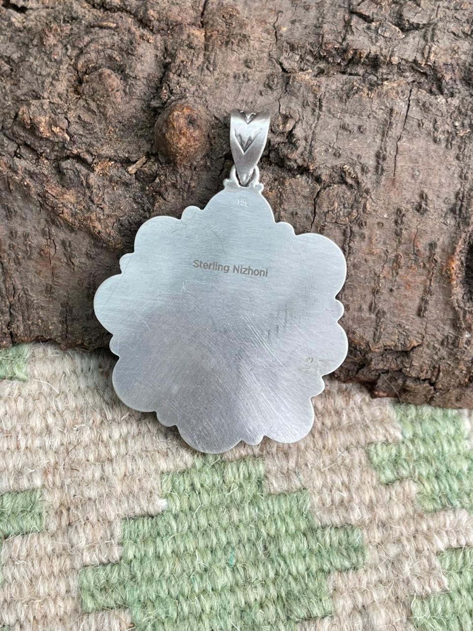 Handmade Sterling Silver Cotton Candy Pendant "Signed Nizhoni"