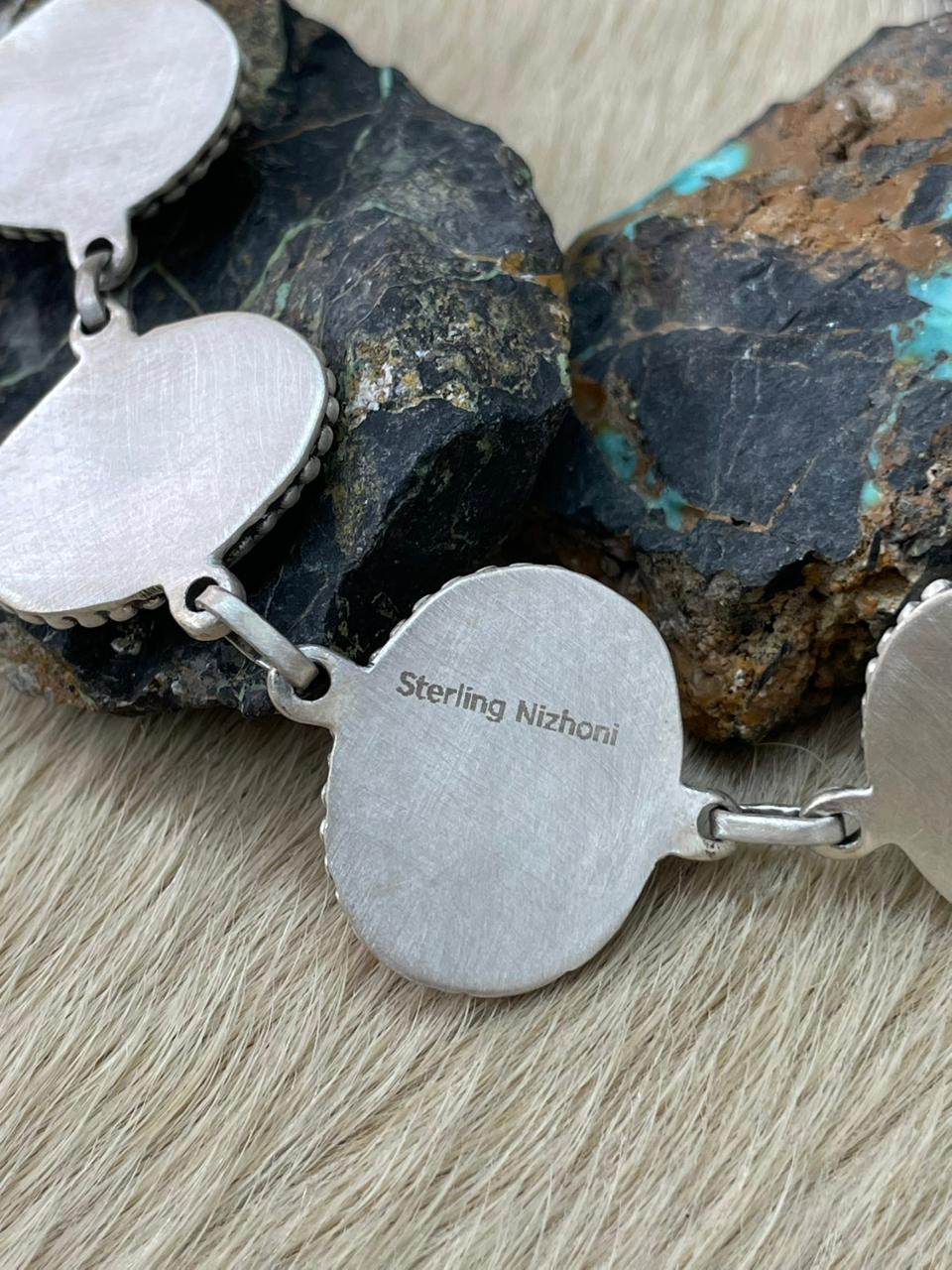 Handmade Sterling Silver Cotton Candy Choker Necklace "Signed Nizhoni"