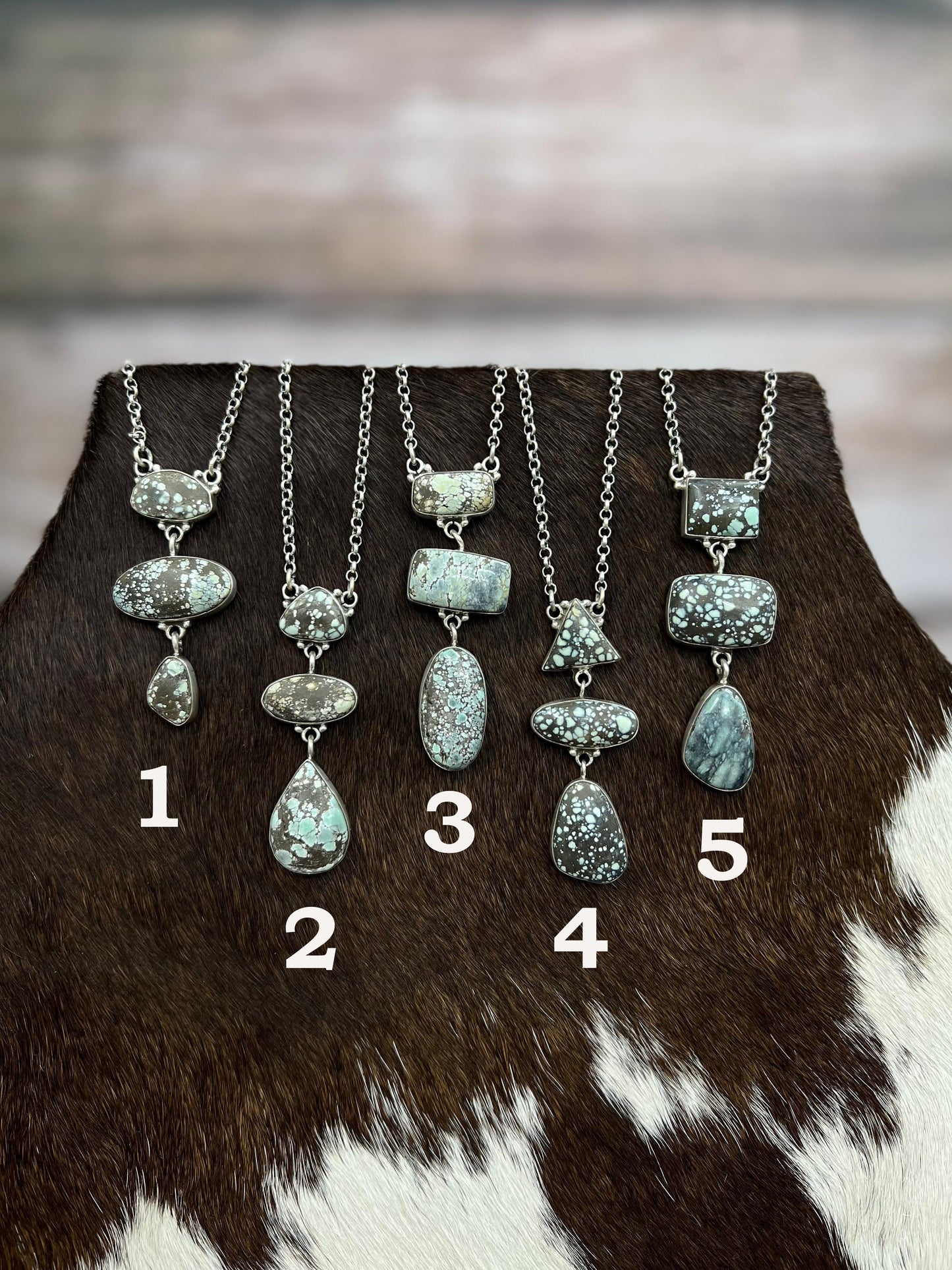 Handmade Sterling Silver Starfox Variscite Necklace Signed Nizhoni