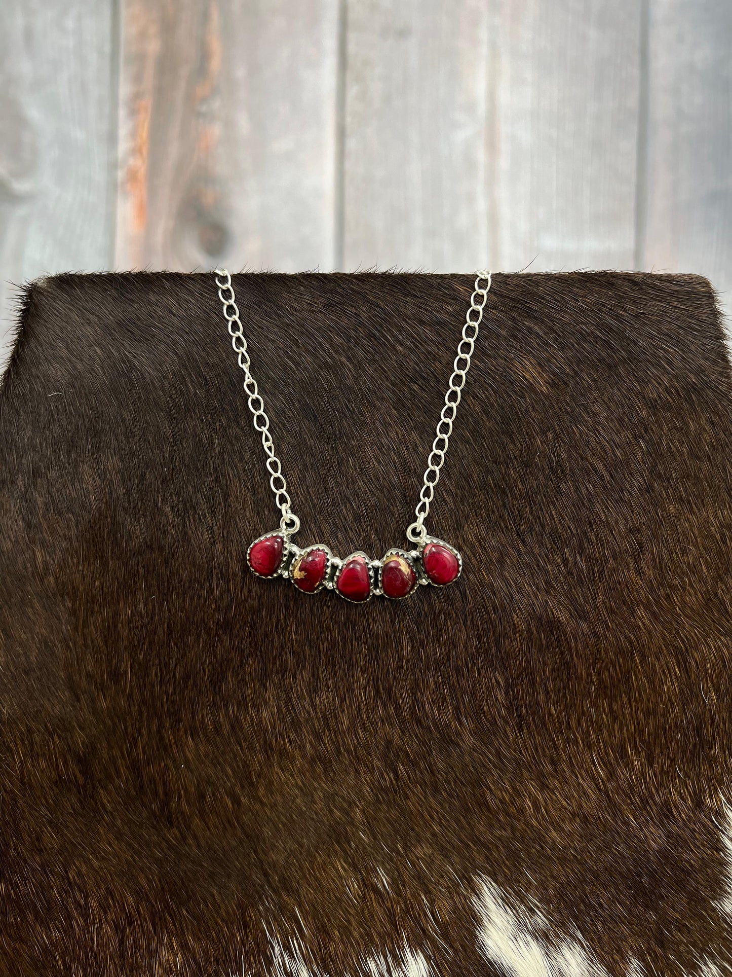 Handmade Sterling Silver Dahlia Rose Necklace with Signed Nizhoni