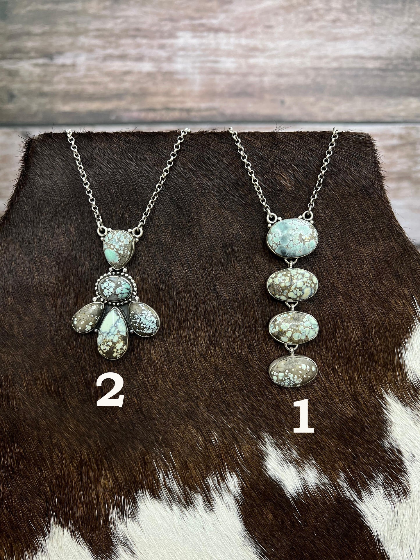 Handmade Sterling Silver Starfox Variscite Necklace Signed Nizhoni