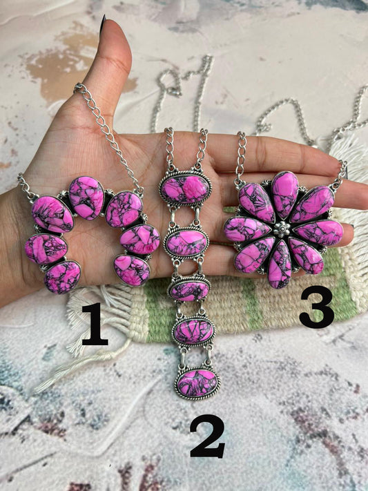 Handmade Sterling Silver Cherry Blossom Necklace "Signed Nizhoni"