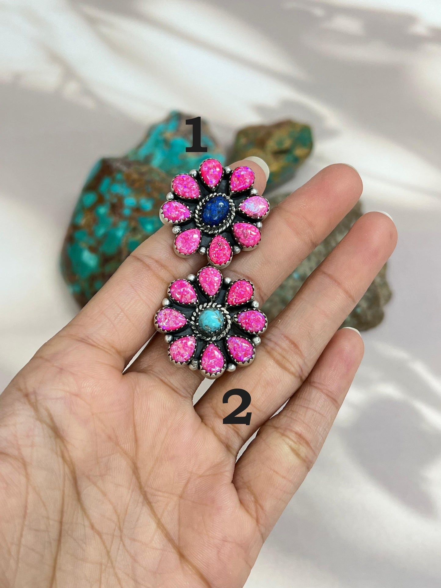 Handmade Sterling Silver Multistone Adjustable Ring with Signed Nizhoni