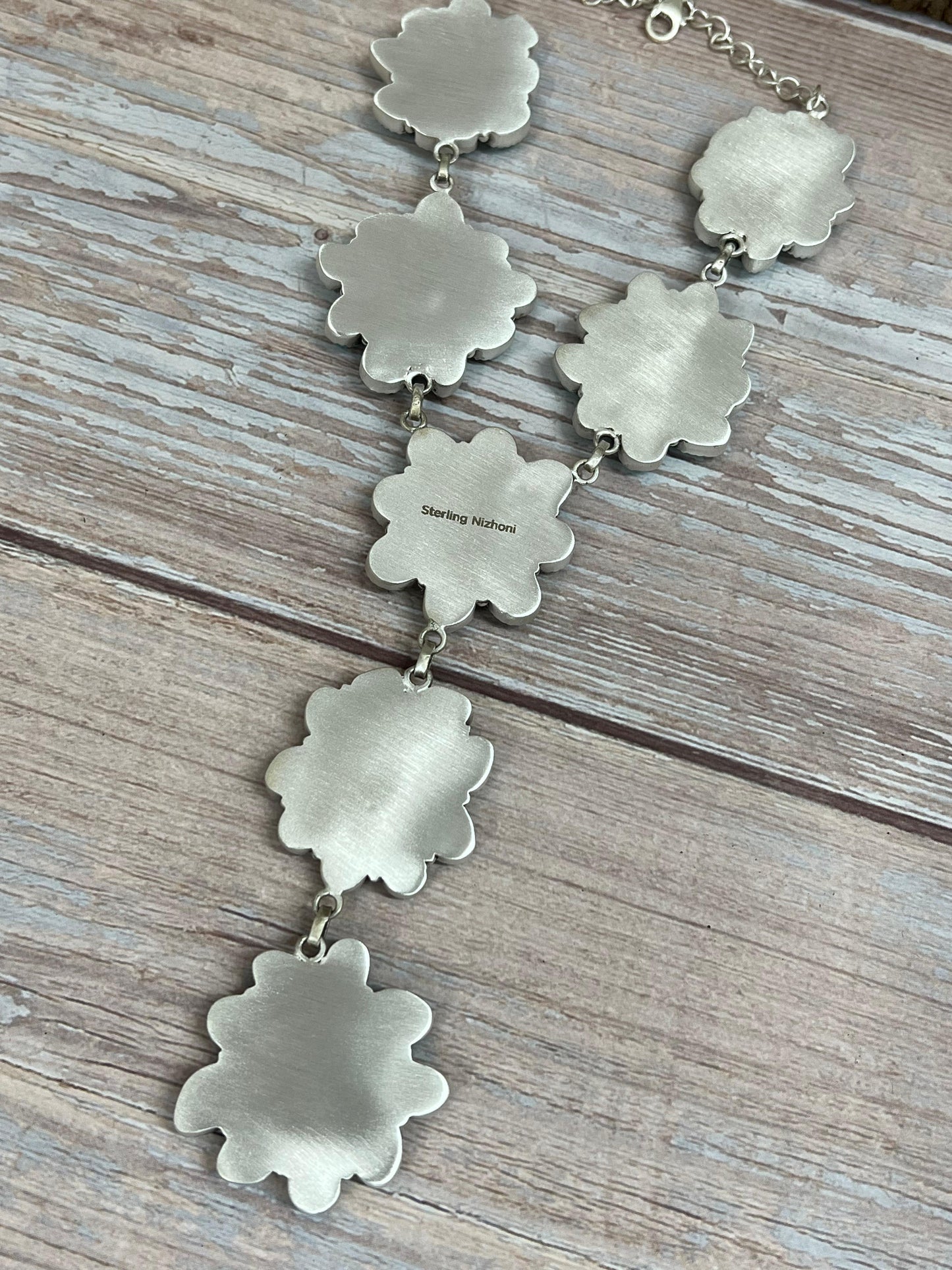 Handmade Sterling Silver Blue Bird Necklace with Signed Nizhoni