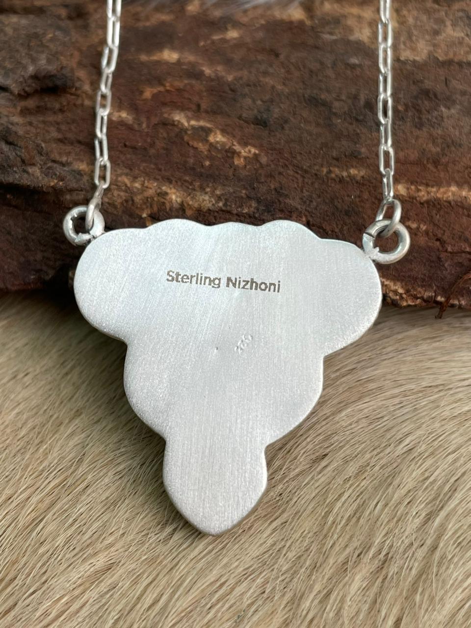 Handmade Sterling Silver Cherry Blossom Necklace "Signed Nizhoni"
