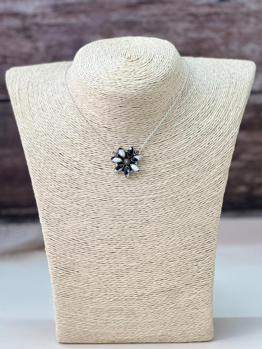 Handmade Sterling Silver White Buffalo Necklace "Signed Nizhoni"