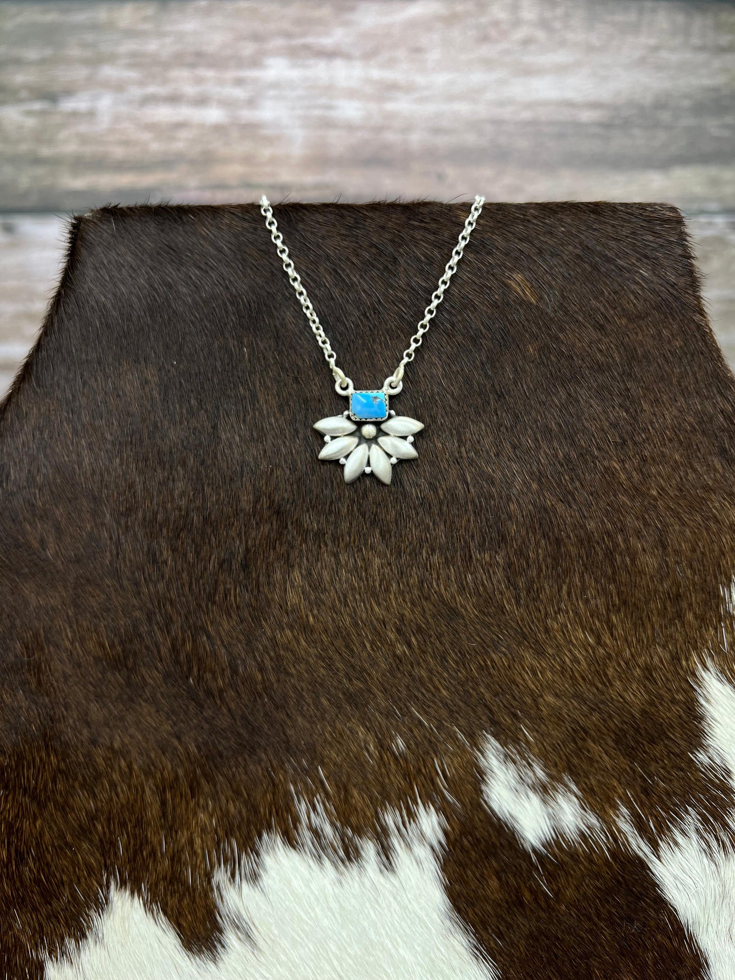 "Ball Collection" Handmade Sterling Silver Golden Hills Turquoise Necklace with Signed Nizhoni
