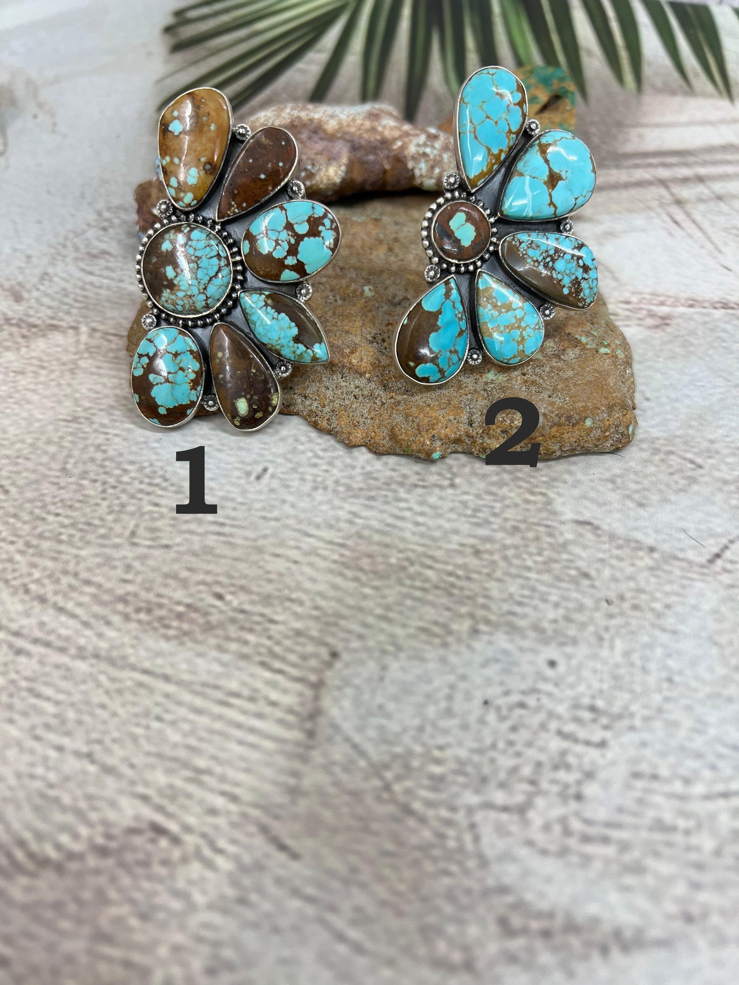 Handmade Sterling Silver Number 8 Turquoise Adjustable Ring with Signed Nizhoni