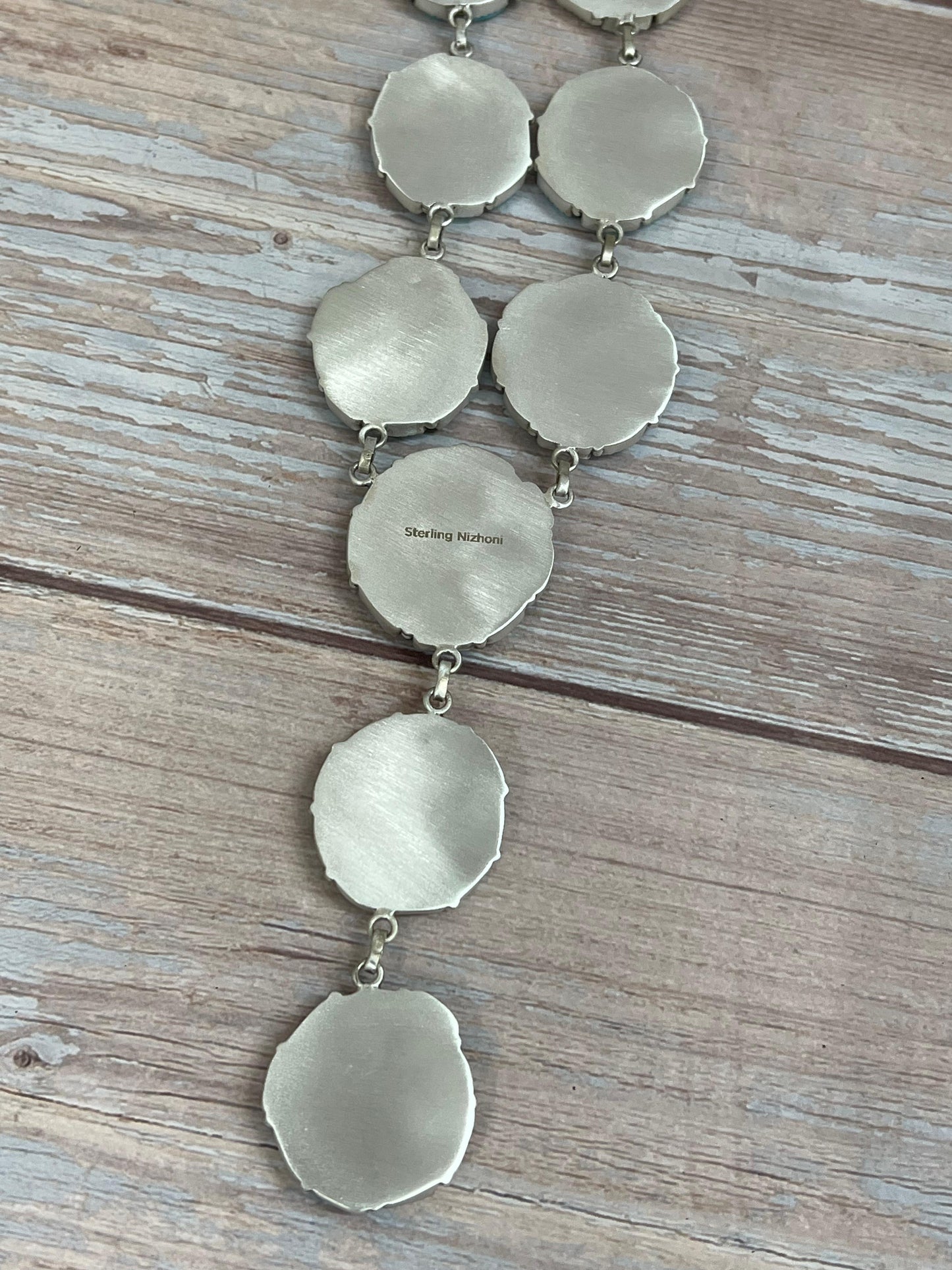 Handmade Sterling Silver Blue Bird Necklace with Signed Nizhoni