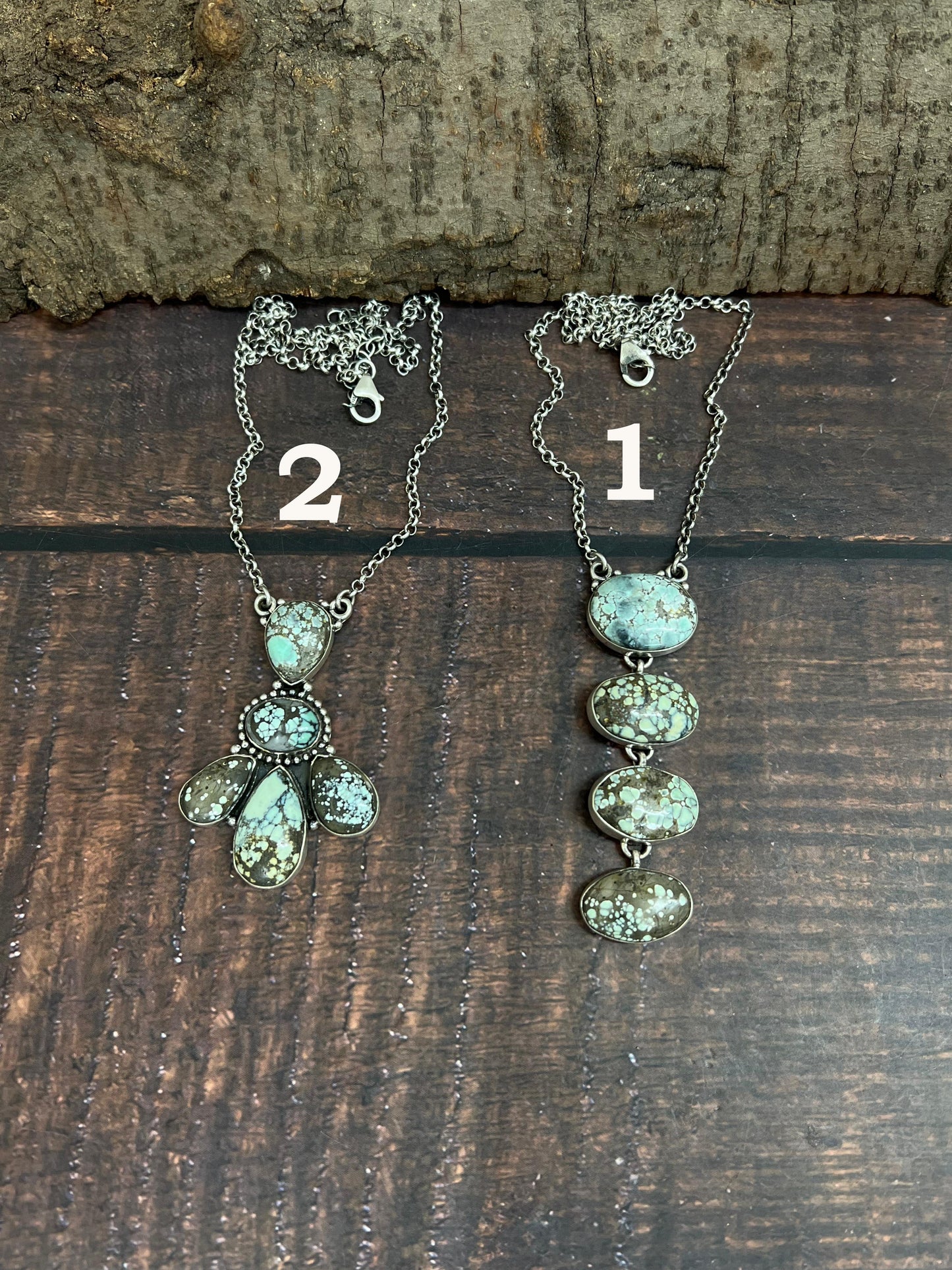 Handmade Sterling Silver Starfox Variscite Necklace Signed Nizhoni