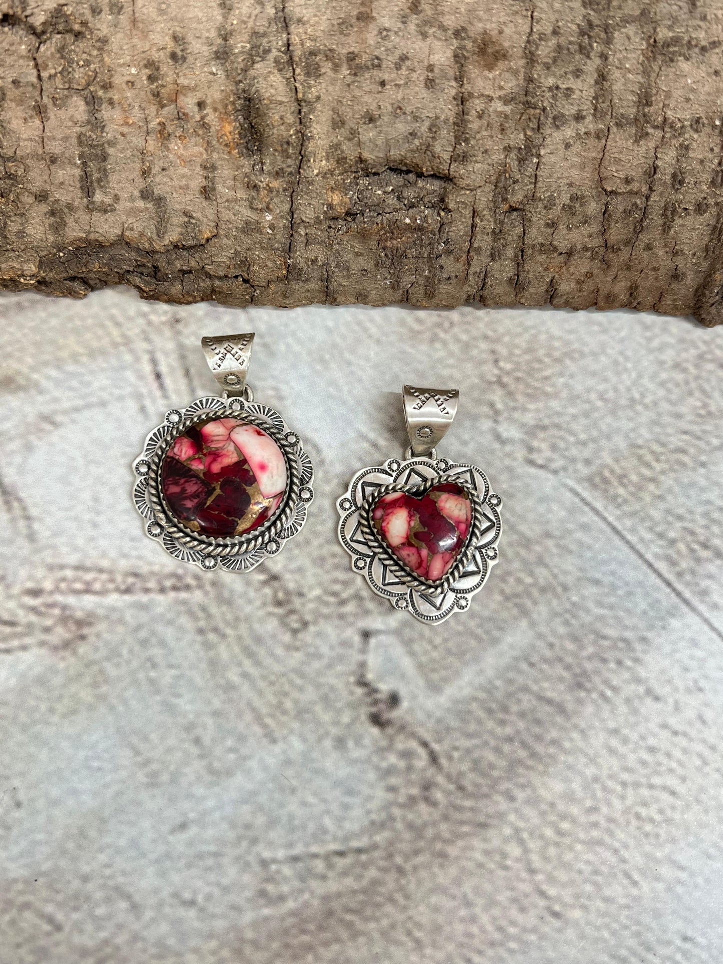 Handmade Sterling Silver Dahlia Rose Pendant with Signed Nizhoni