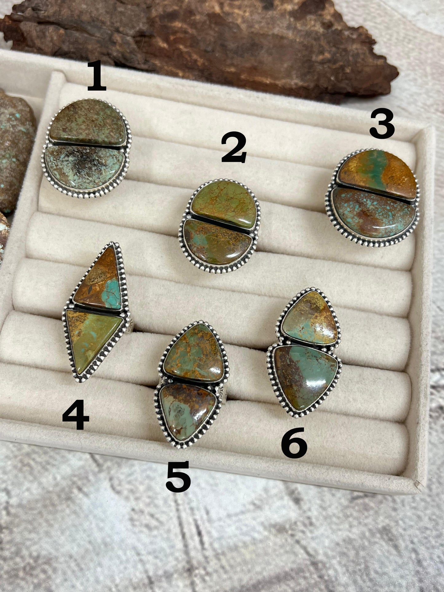 Handmade Sterling Silver Old Stock Royston Turquoise Adjustable Ring Signed Nizhoni