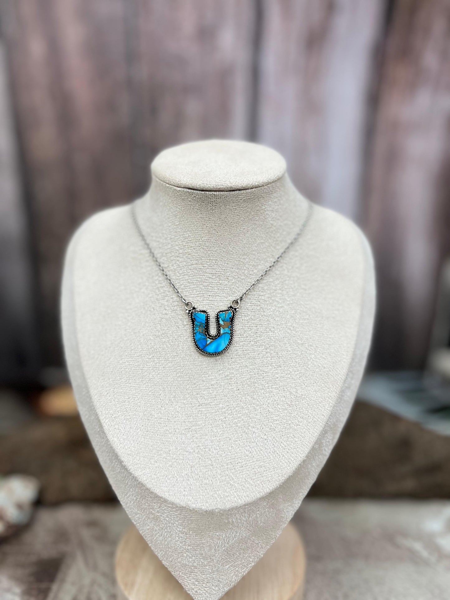 Handmade Sterling Silver Multi Stones Necklace with Signed Nizhoni