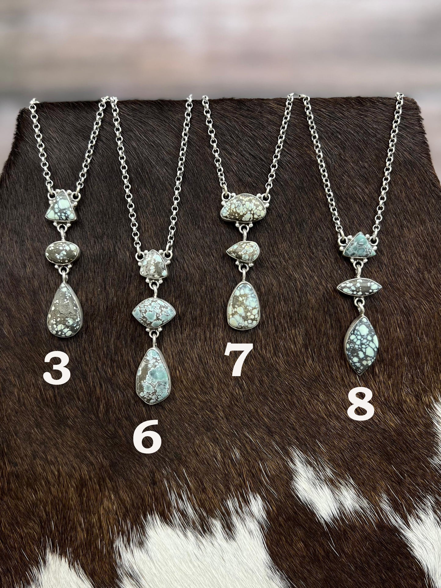 Handmade Sterling Silver Starfox Variscite Necklace Signed Nizhoni
