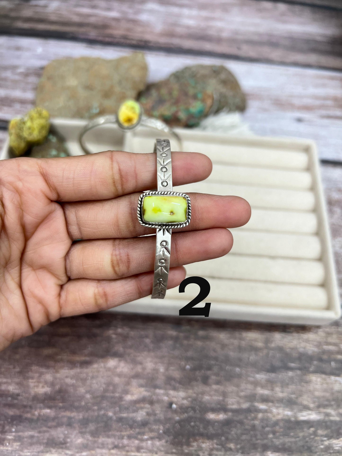 Handmade Sterling Silver Palomino Turquoise Cuff Bracelet with Signed Nizhoni