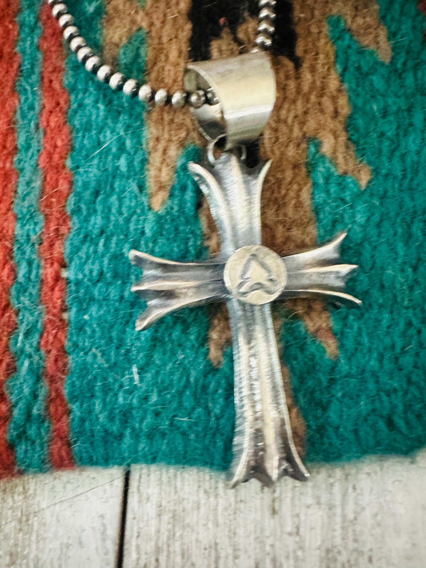 Handcrafted Sterling Silver Cross Arrow Pendant by Chimney Butte