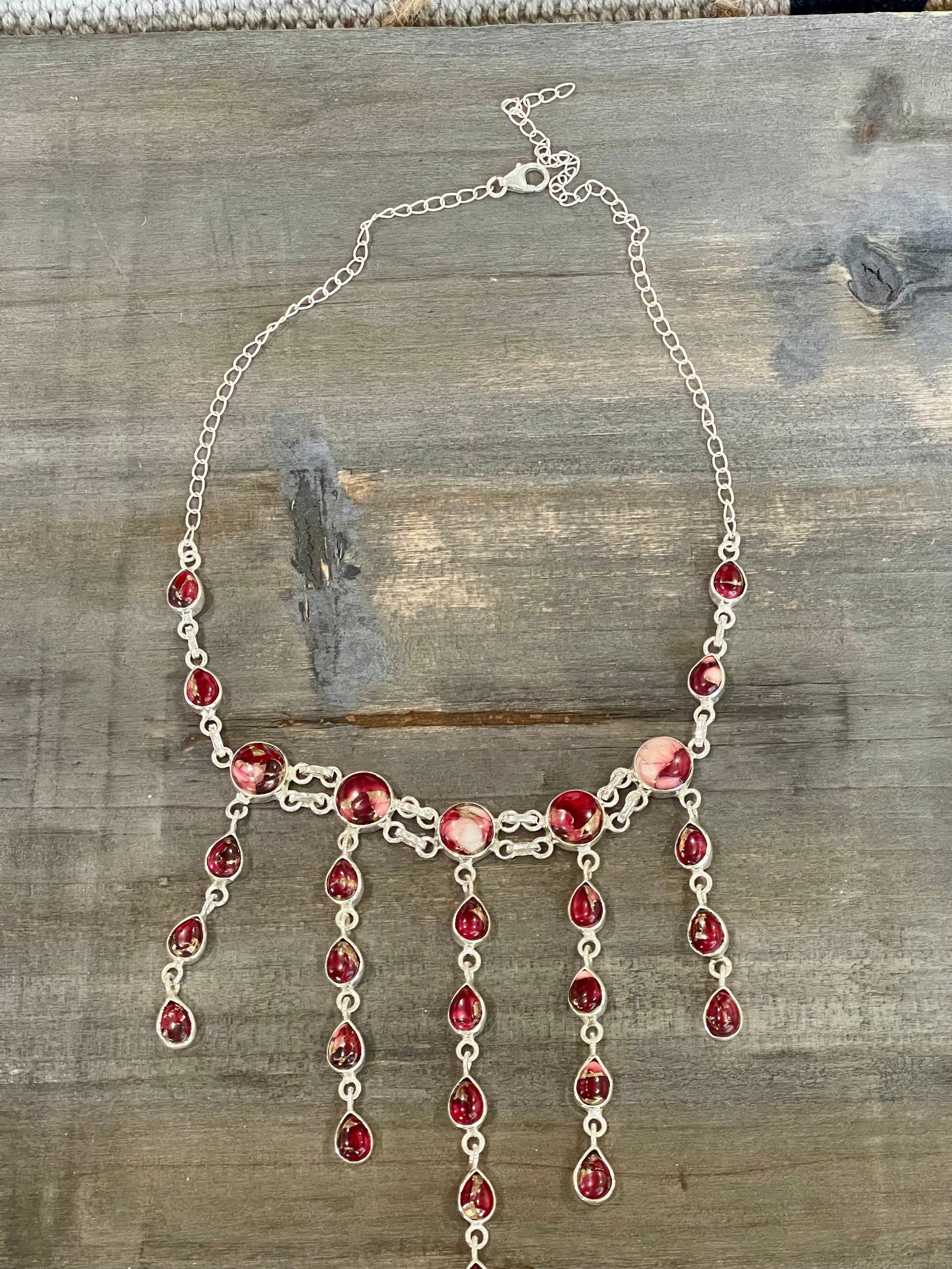 Beautiful Handmade Sterling Silver Dahlia Rose  Necklace