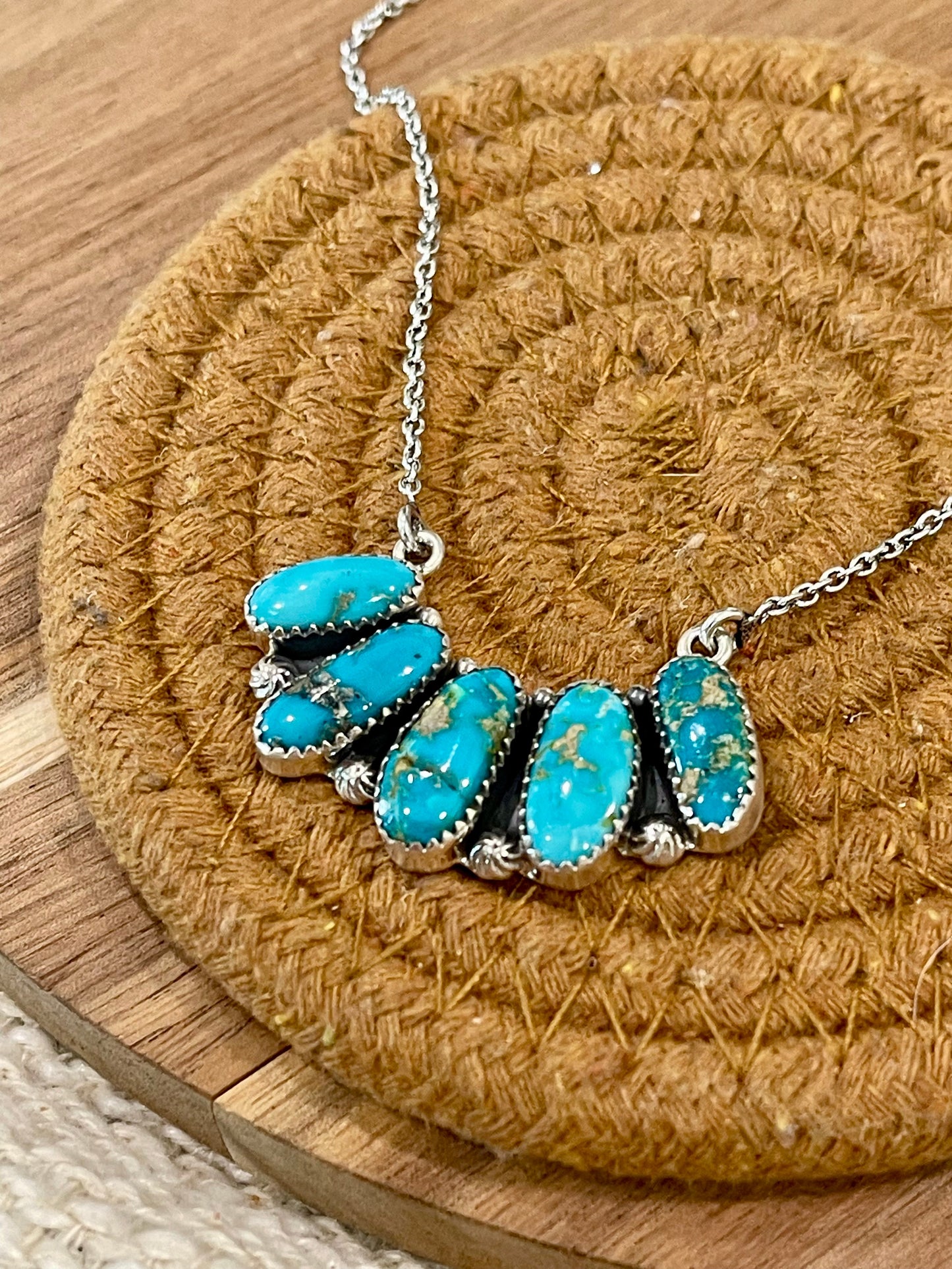 Handcrafted Sterling Silver & South Hill Sonoran Cluster Necklace