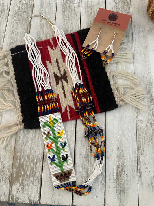 Handcrafted Multicolor Beaded Necklace Set