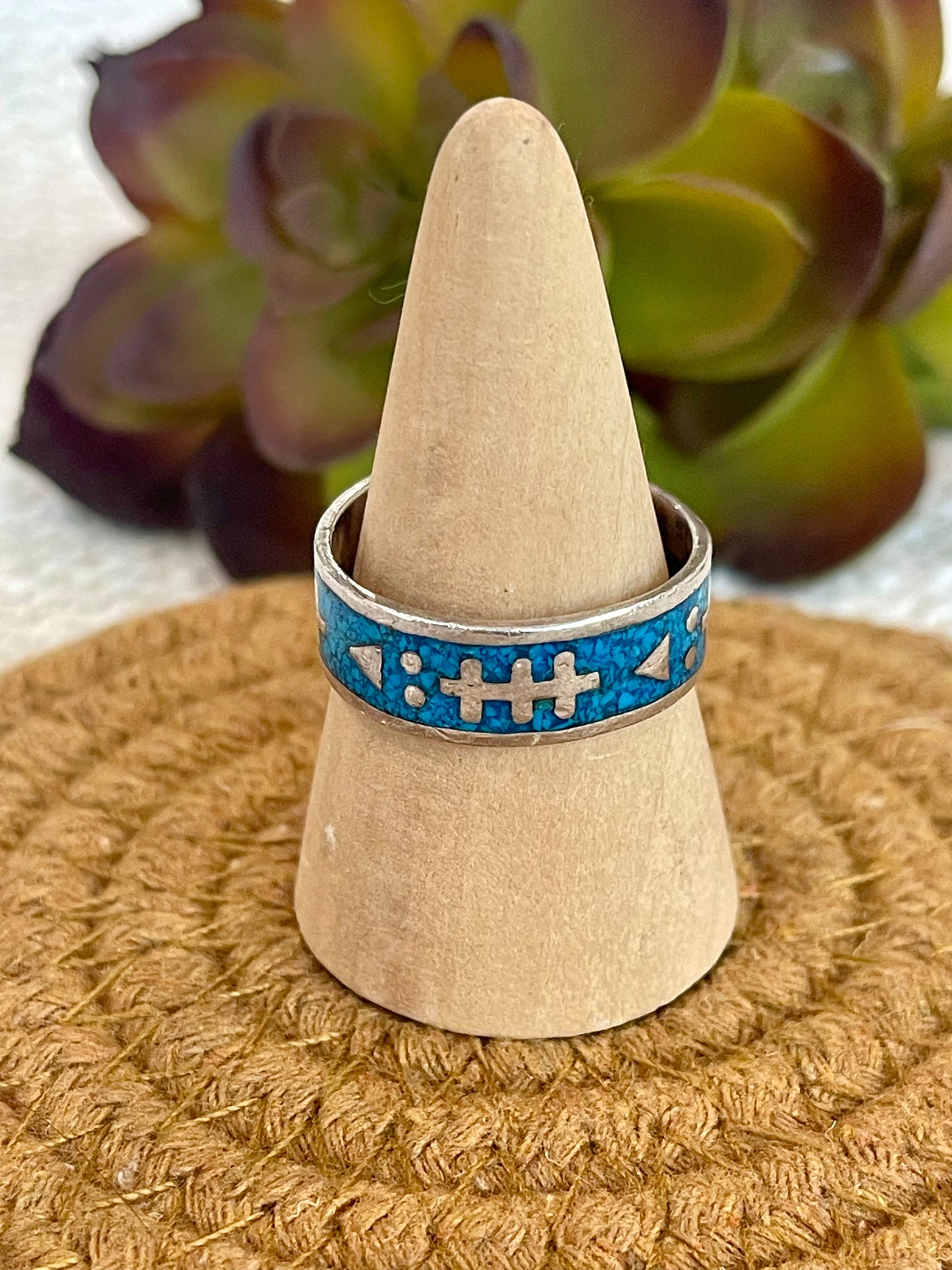 Old Pawn Vintage Handmade Sterling Silver  Sz 11.5  Band