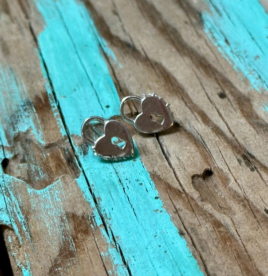 Heart Locket w/ CZ and Sterling Silver Earrings
