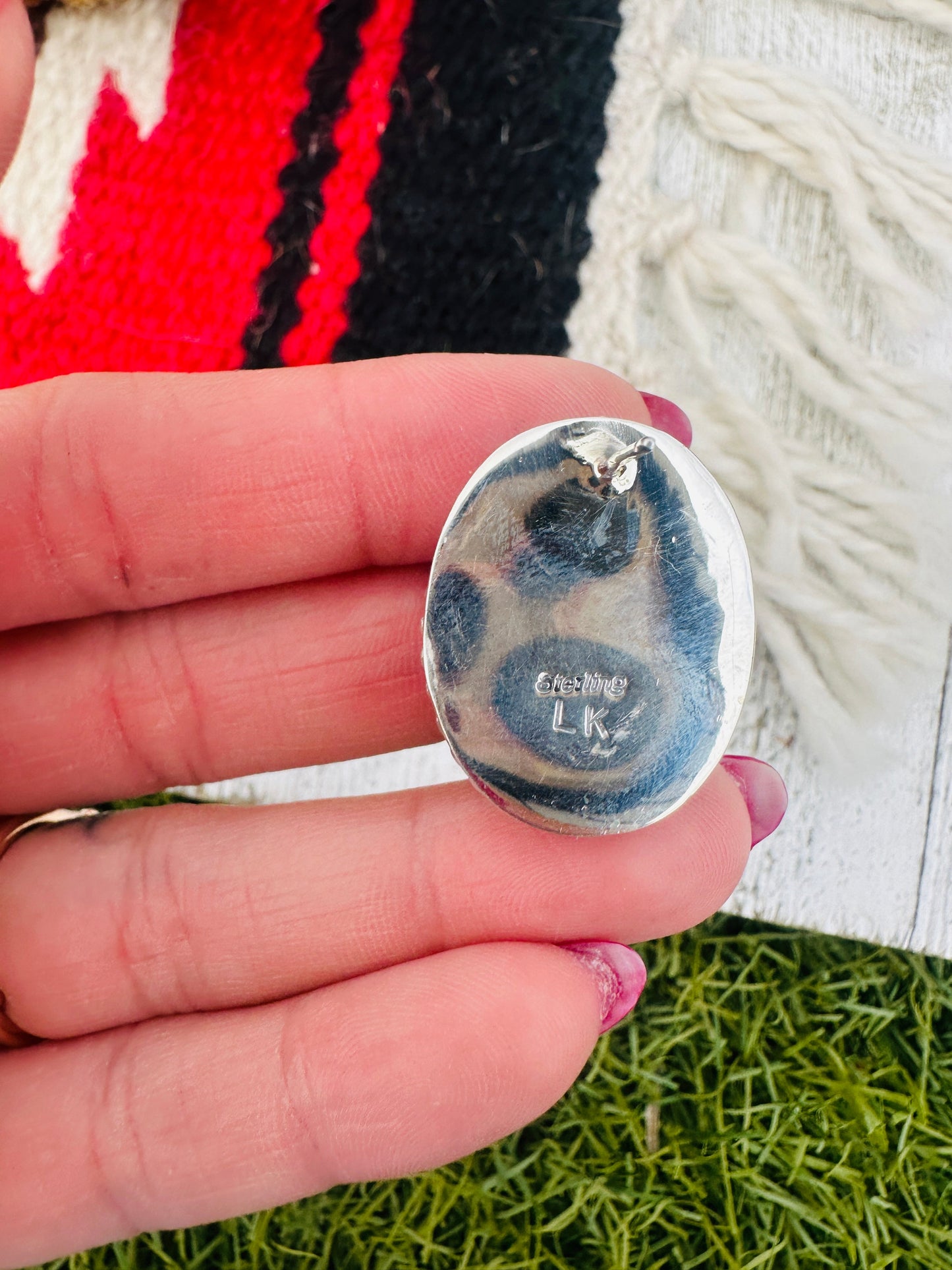 Handcrafted White Buffalo & Sterling Silver Post Earrings