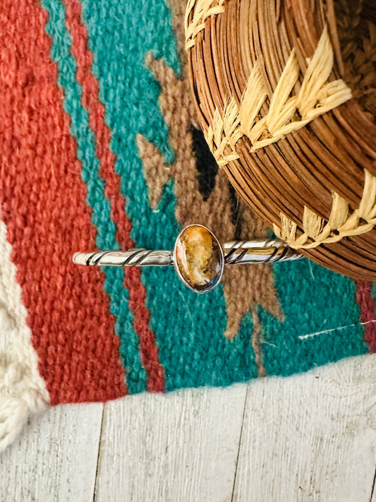 Handcrafted Sterling Silver & Spice Cuff Bracelet