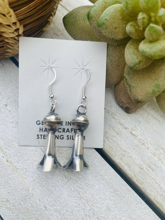 Handcrafted Sterling Silver Blossom Dangle Earrings