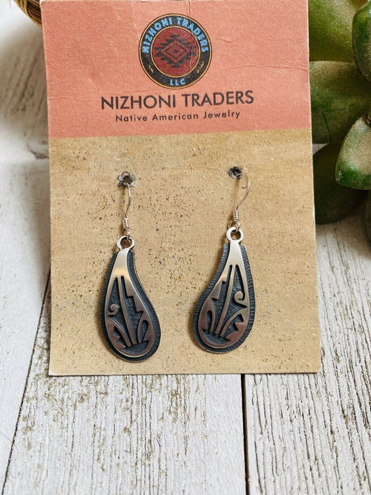 Handcrafted Overlaid Sterling Silver Dangle Earrings