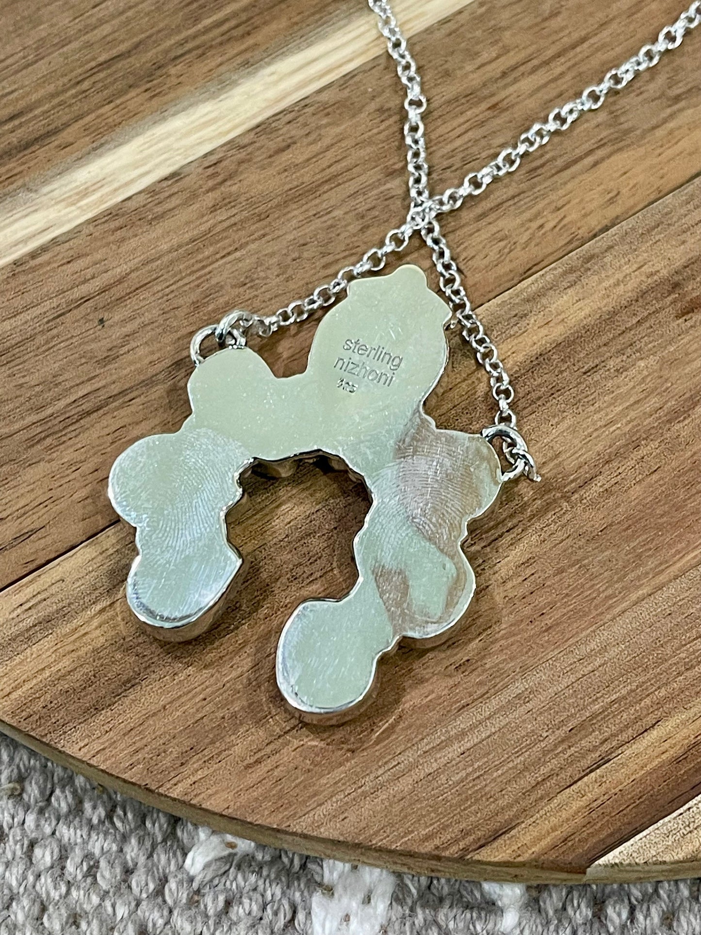 Handmade Sterling Silver & Sonoran Mountain Turquoise Naja Cluster Necklace