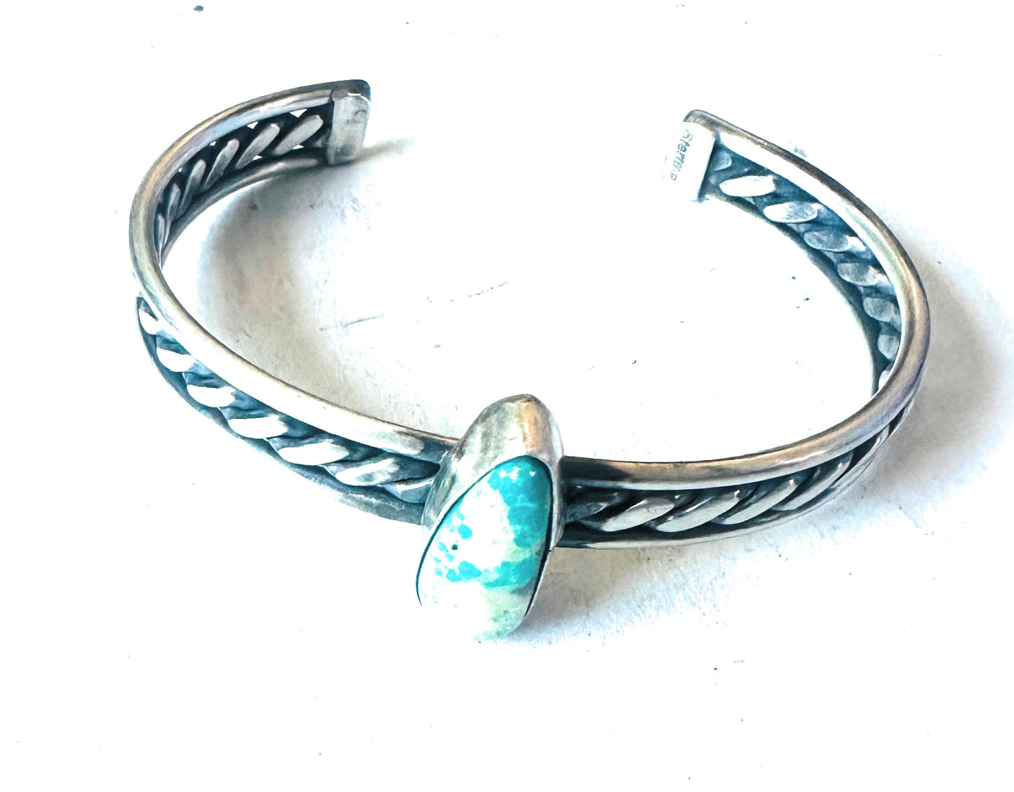 Handcrafted Sterling Silver & Turquoise Cuff Bracelet