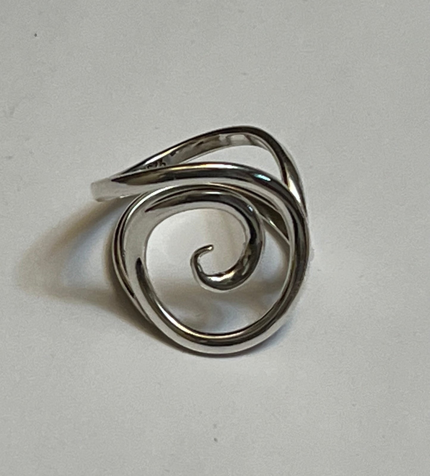 Spiral Sterling Silver Ring Size 7