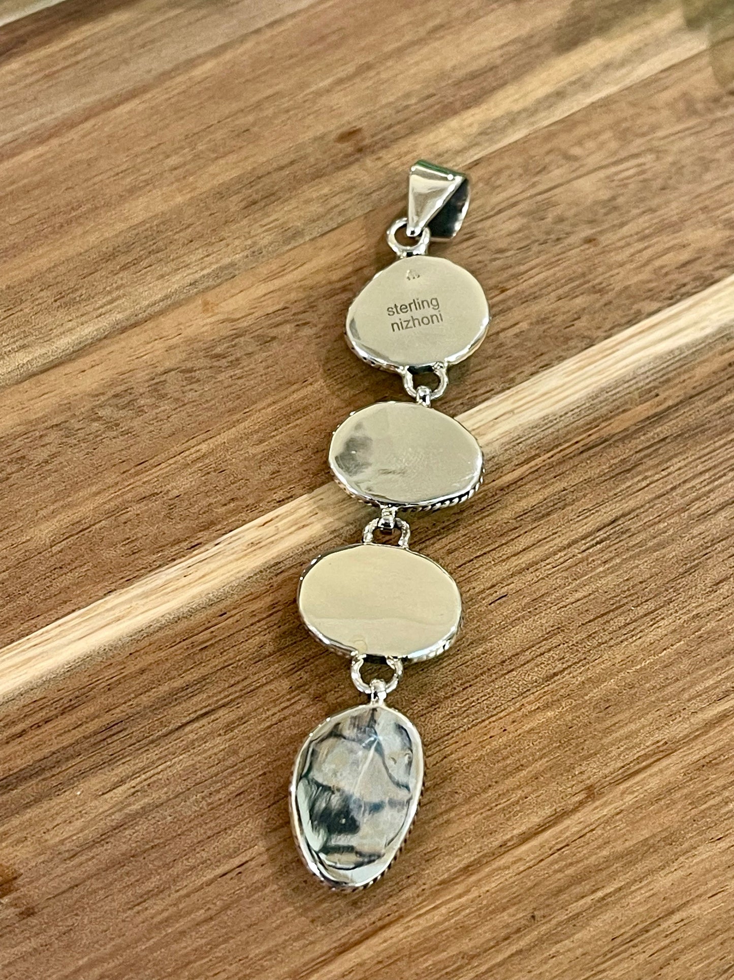 Handmade Sterling Silver & Sonoran Mountain Turquoise Cluster Pendant