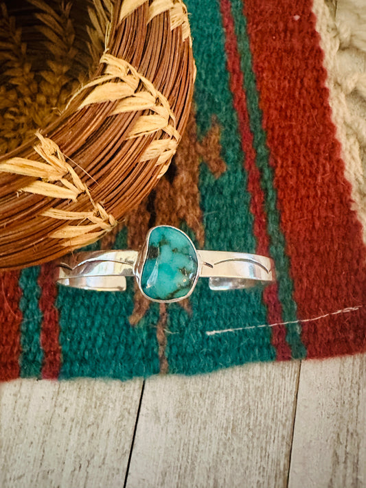 Handcrafted Sterling Silver & Turquoise Cuff Bracelet