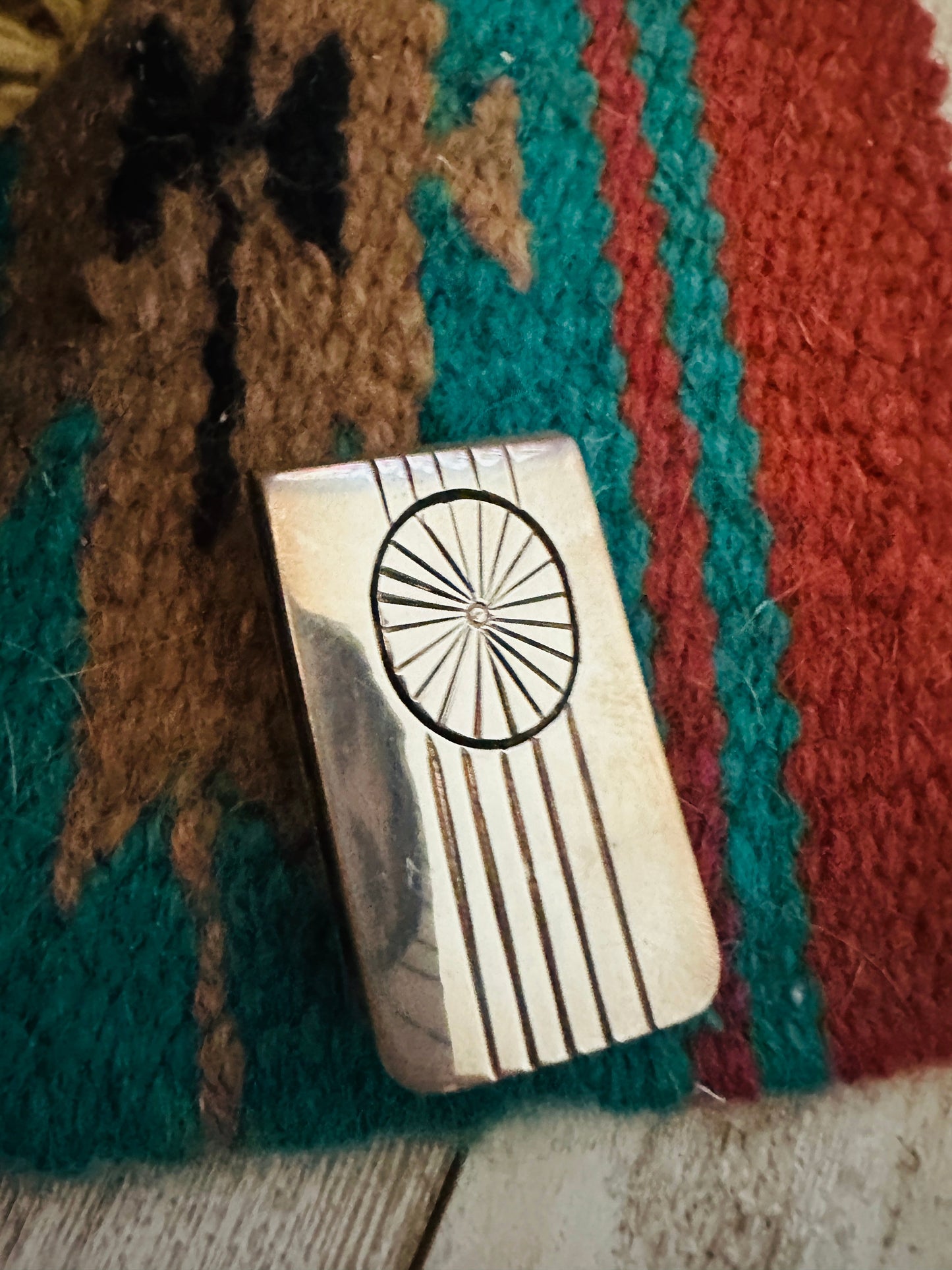 Handcrafted Hand Stamped Sterling Silver Money Clip