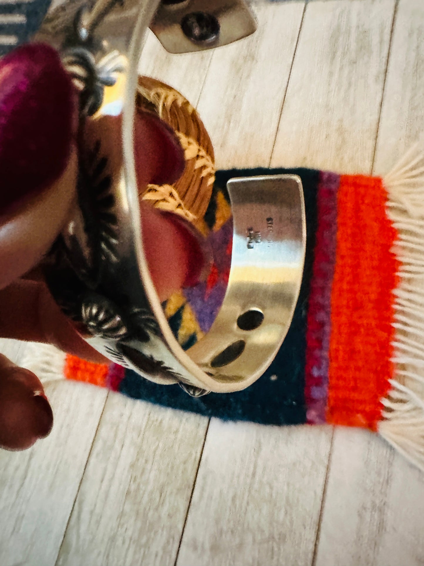 Handcrafted Sterling Silver Cuff Bracelet By Elvira Bill