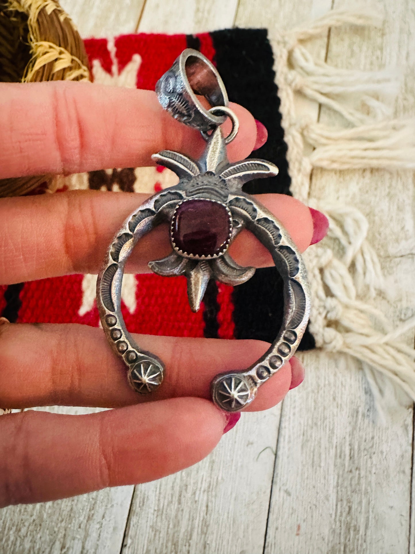 Handcrafted Sterling Silver & Purple Spiny Naja Pendant by Kevin Billah
