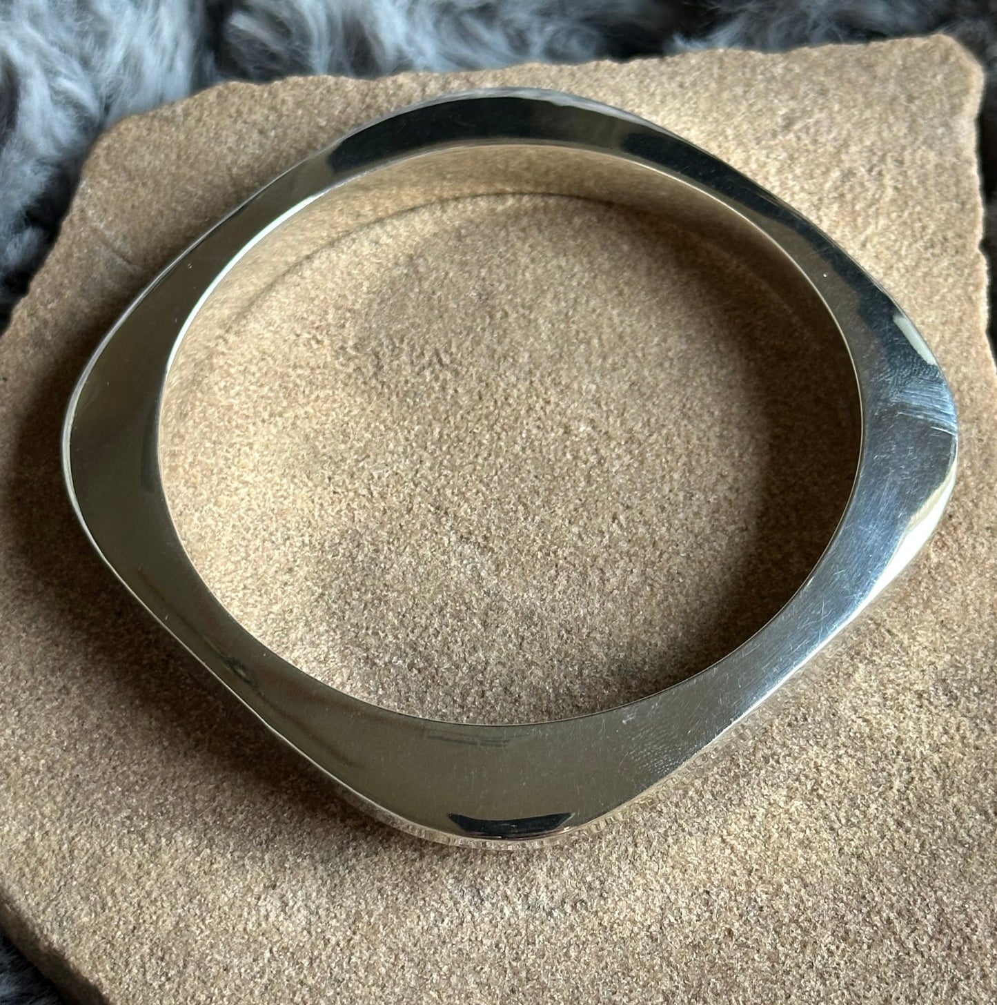 Heavy Cuadrado Sterling Silver Bangle