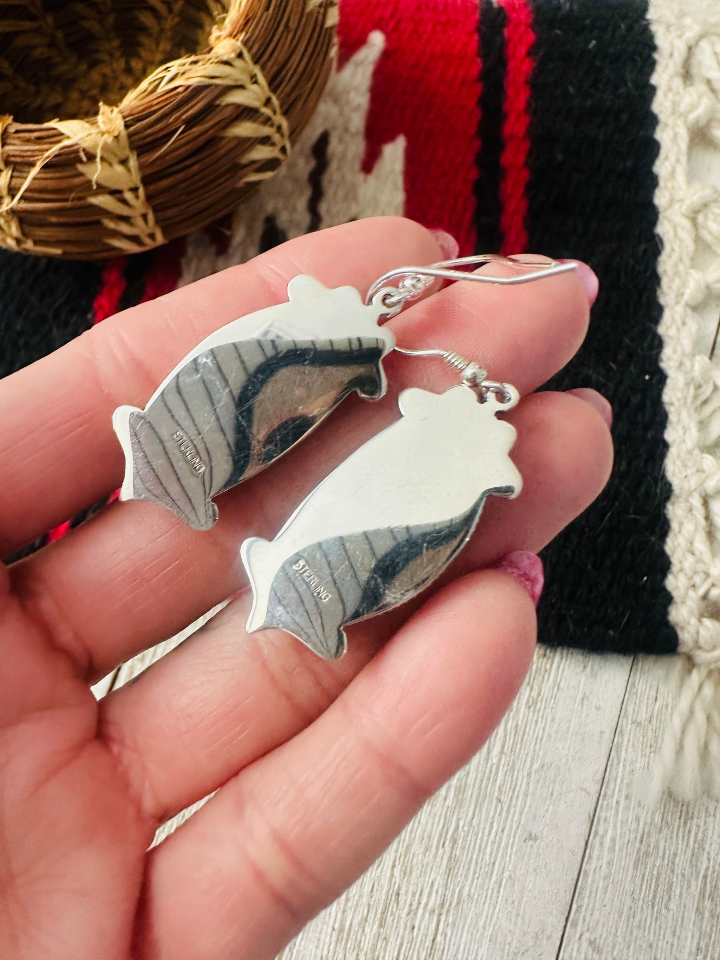 Handcrafted Sonoran Jasper & Sterling Silver Dangle Earrings
