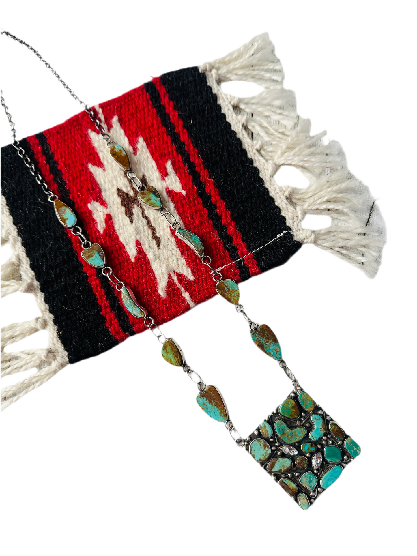 Handcrafted Sterling Silver & Royston Turquoise Necklace by Jacqueline Silver