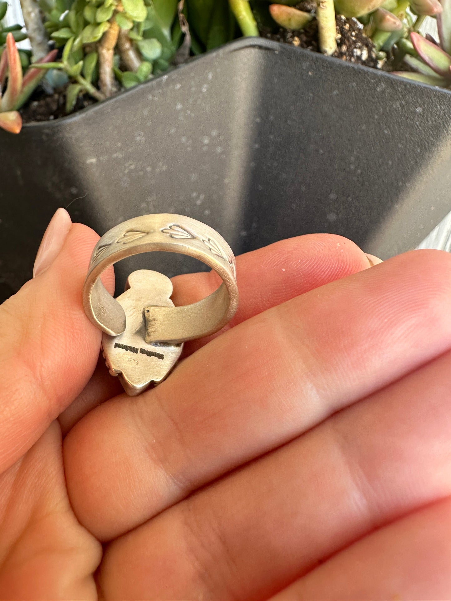 Handmade Sonoran Mountain Turquoise & Sterling Adjustable Ring
