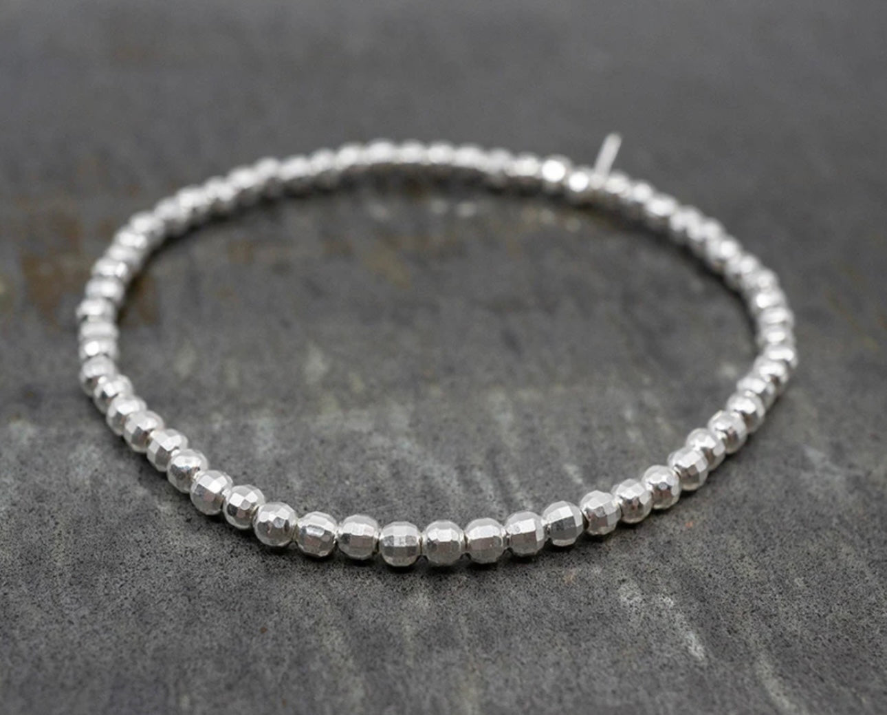 Faceted Beaded Stretch Bracelet