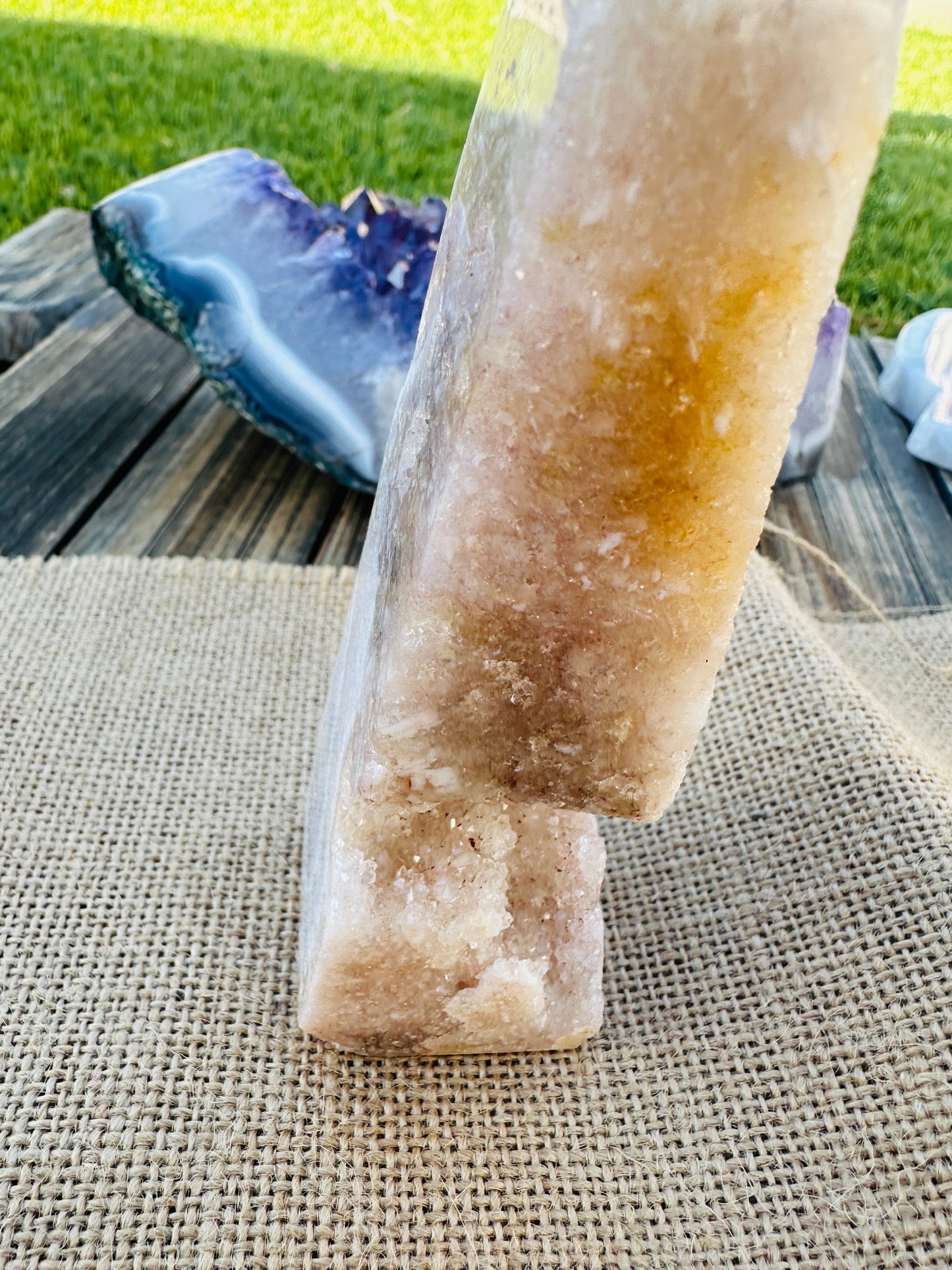 Nizhoni Crystals ✨  Pink Amethyst Tower