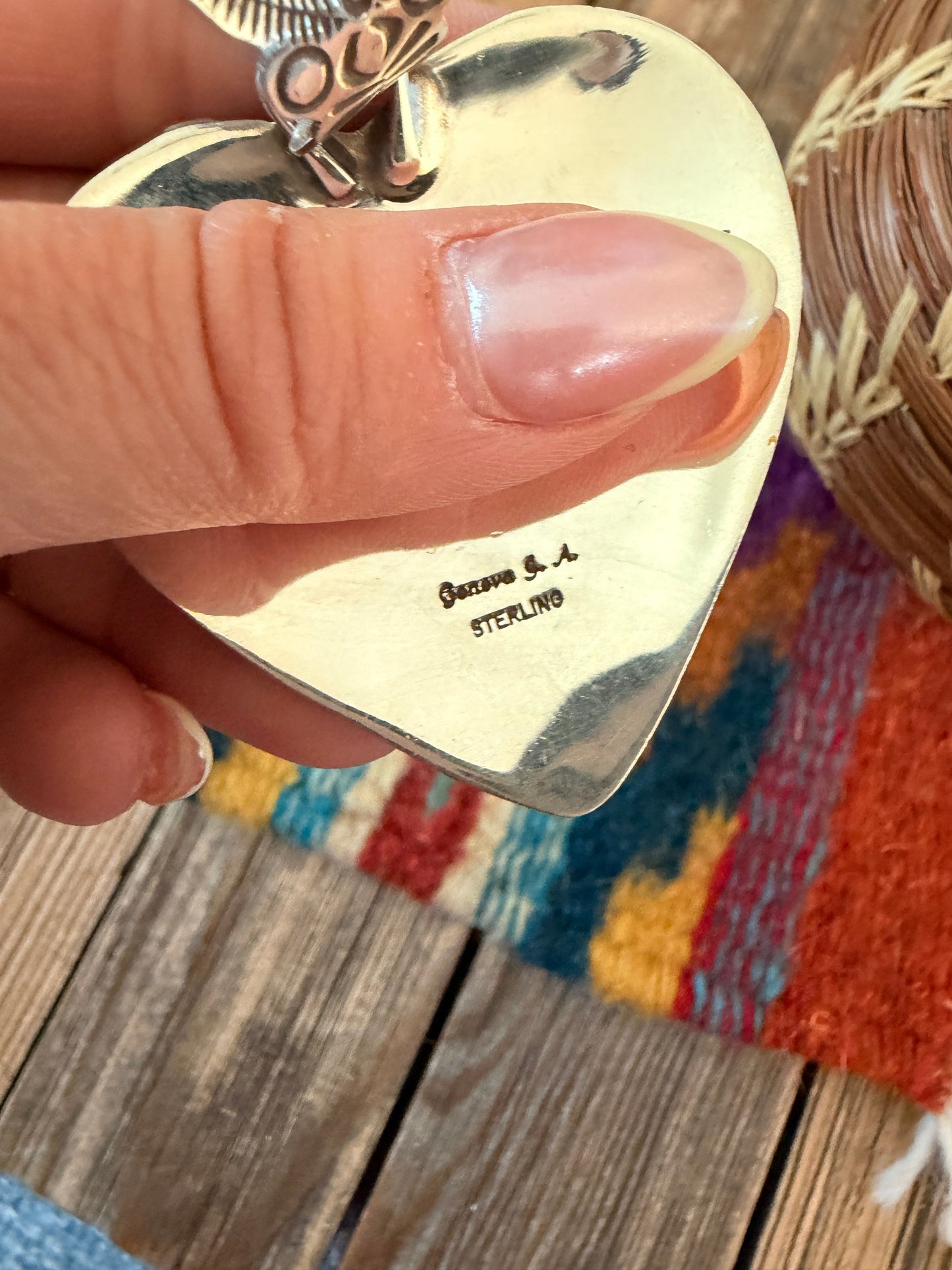 Handcrafted Pearl & Sterling Silver Heart Pendant by Geneva Apachito