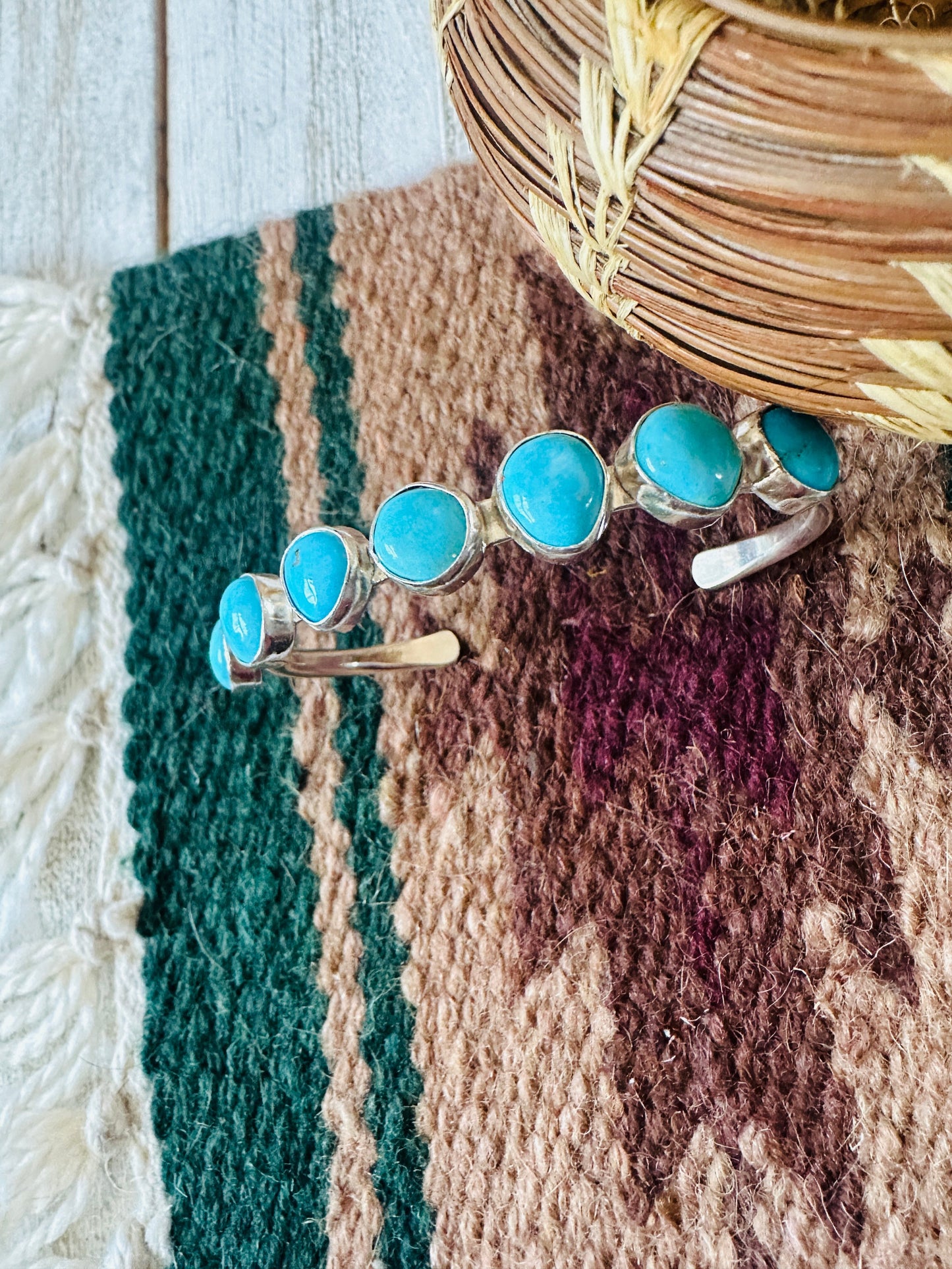 Handcrafted Turquoise & Sterling Silver Cuff Bracelet