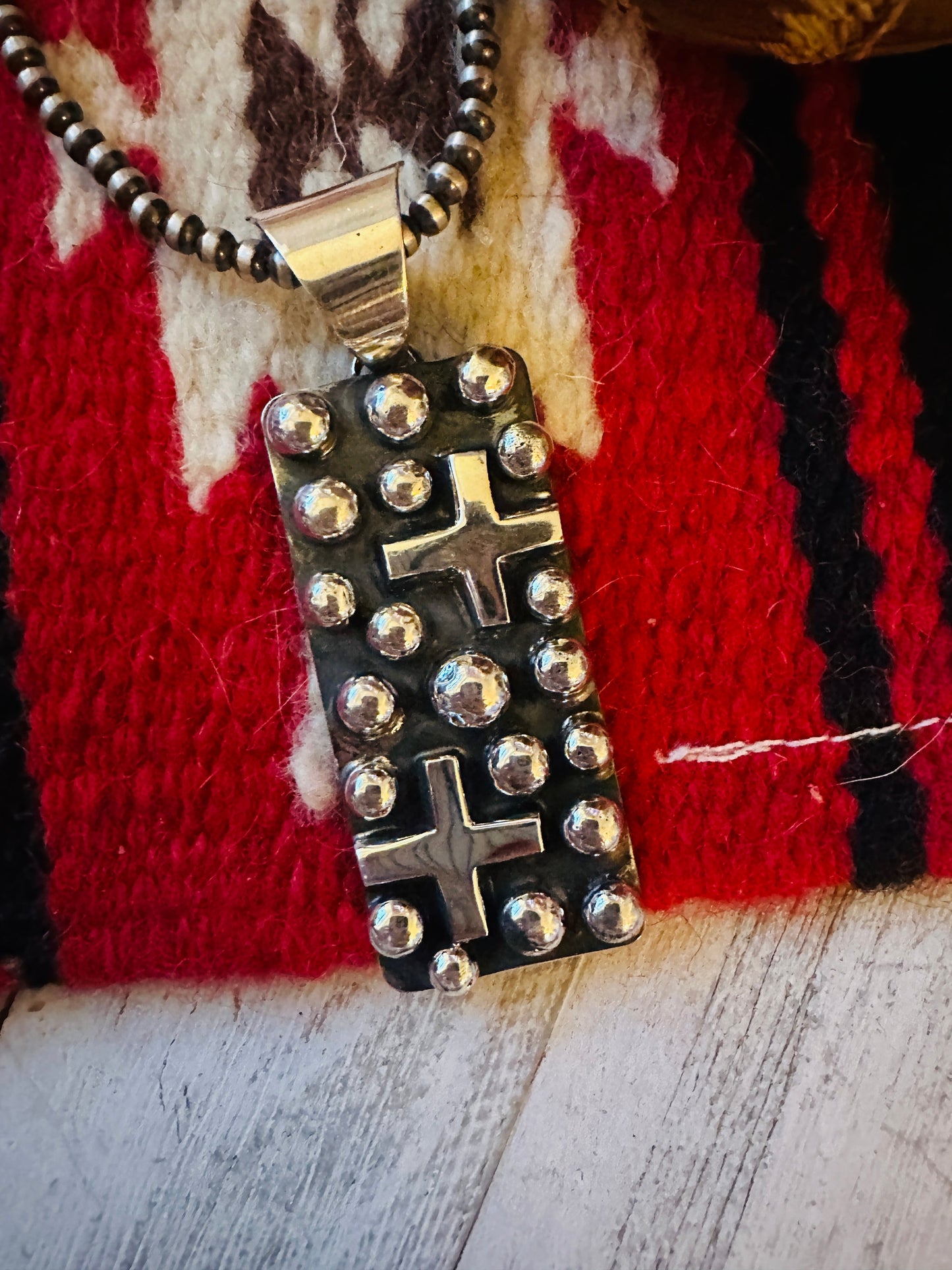 Handcrafted Sterling Silver Cross Pendant by Chimney Butte