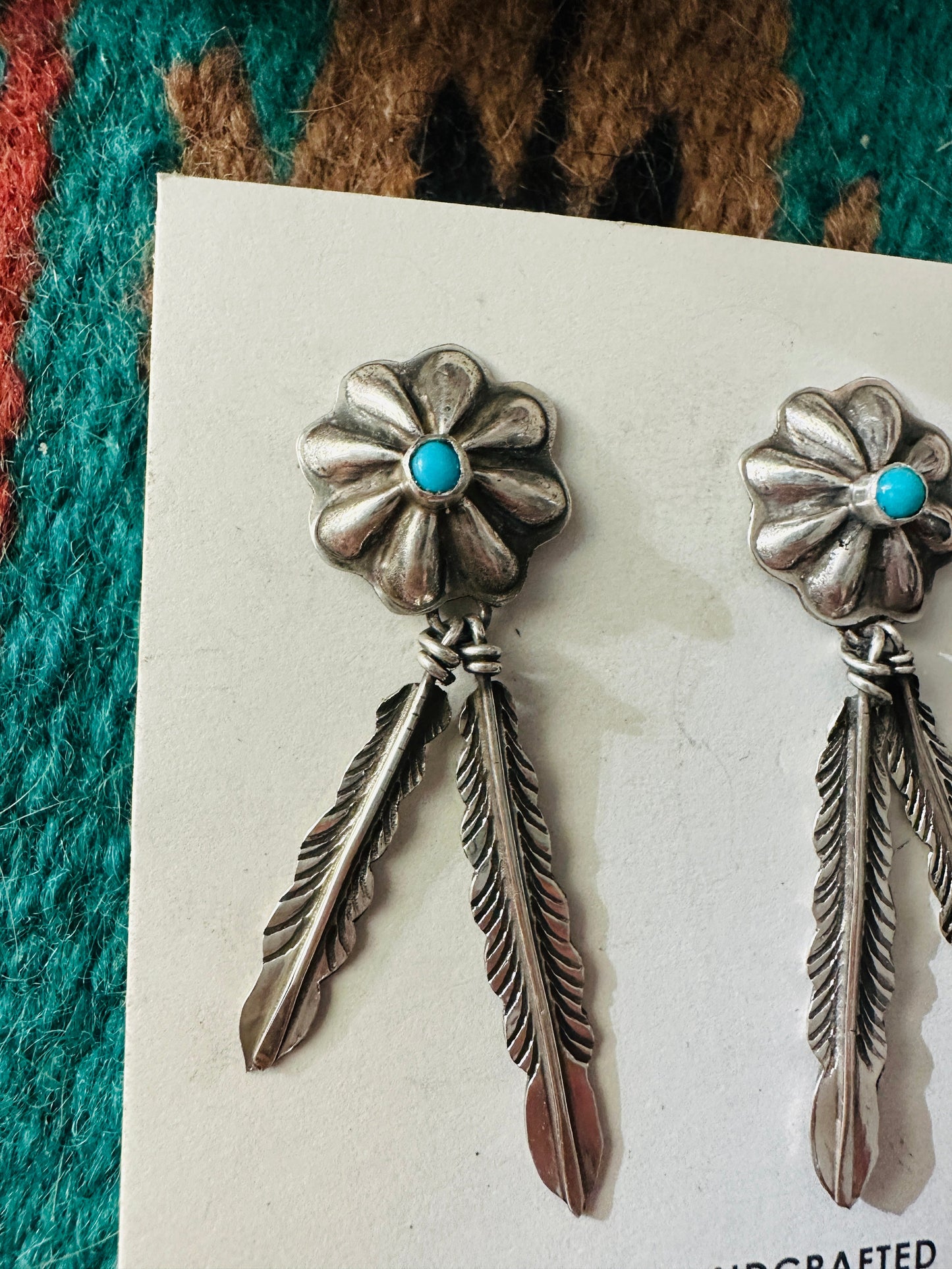 Handcrafted Sterling Silver & Multi Stone Heart Dangle Earrings